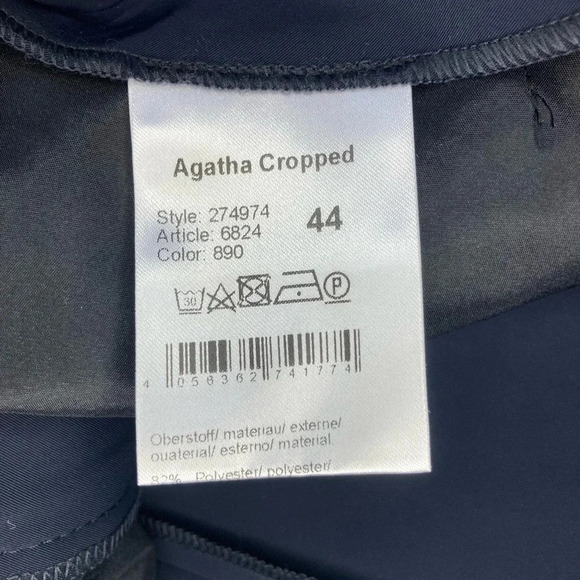 Raffaello Rossi Agatha  Cropped Pleated Pants | Navy | Size EU44 / US Size 12 - Picture 5 of 6